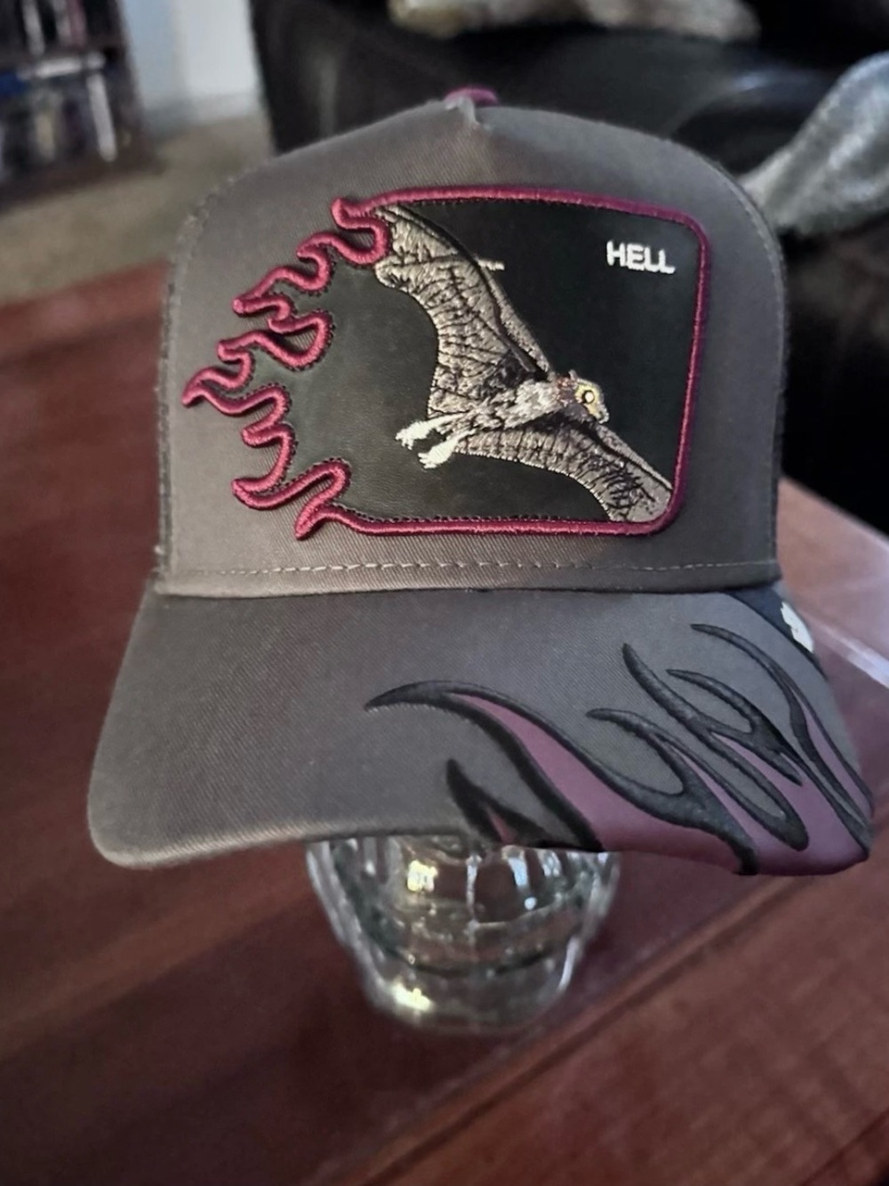 Goorin Bros. “HELL FLAMES” HELL. Trucker Hat. Mesh SnapBack. NWT.